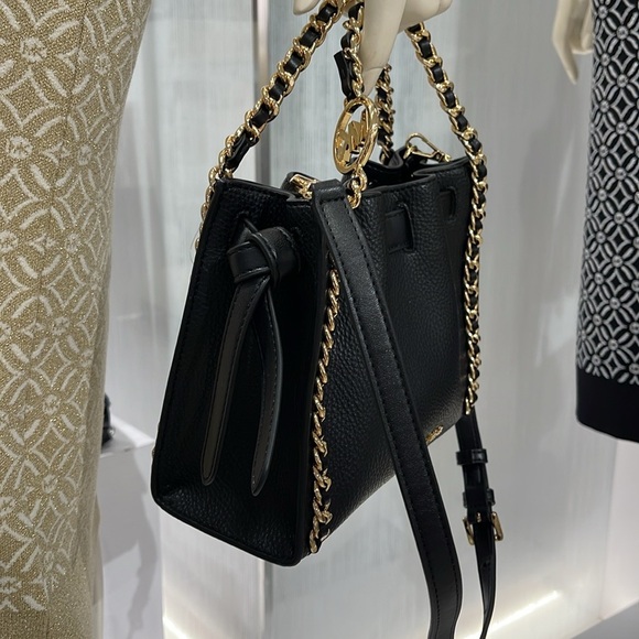 Michael Kors Women's Mina Small Belted Chain Crossbody Bag - Black - Shoulder - Picture 14 of 16